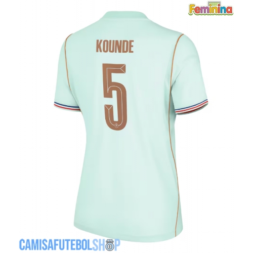 Camisa de time de futebol França Jules Kounde #5 Replicas 2º Equipamento Feminina Mundo 2026 Manga Curta